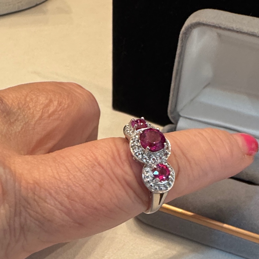 Silver 925 ruby ring - Picture 2 of 6